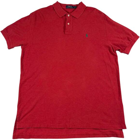 Ralph Lauren Men's Red Polo Shirt Green Pony Short sleeve Size XL santa polo - Picture 1 of 7